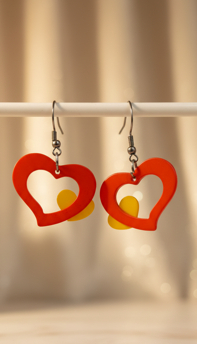 Open Heart Earrings